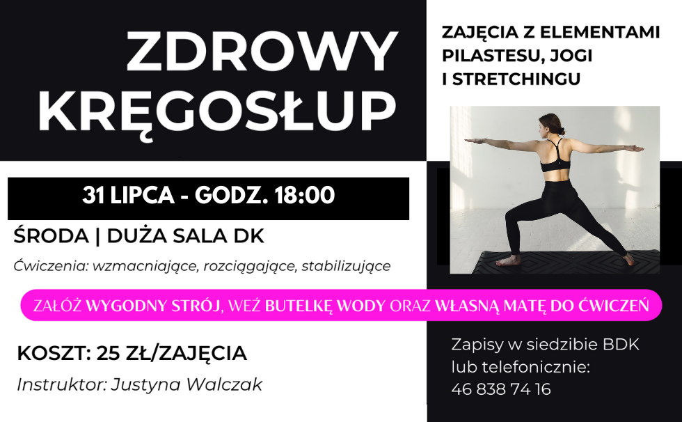 Zdrowy kręgosłup – zapraszamy na zajęcia w BDK