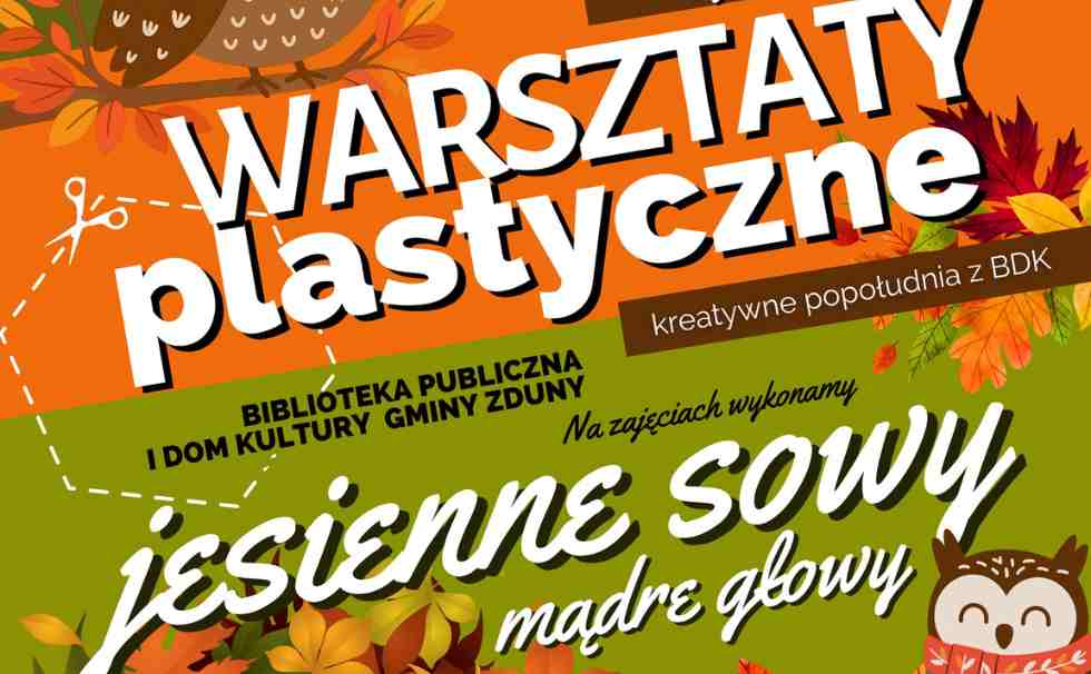 Zapraszamy na jesienne warsztaty plastyczne